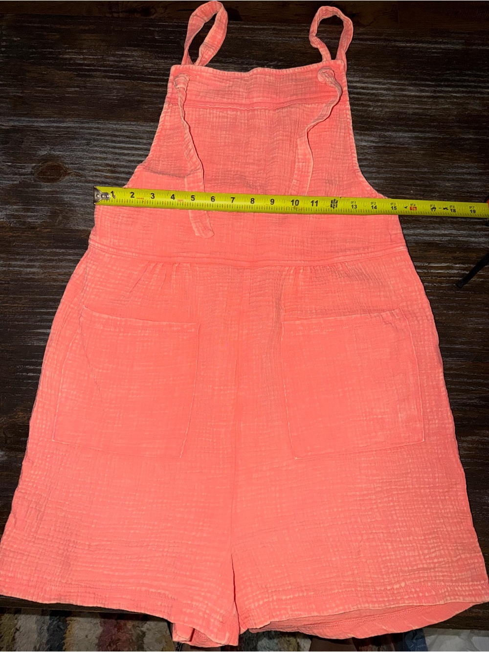 Zenana Outfitters Coral Gauze Tie-Shoulder Romper NWOT - Picture 7 of 9